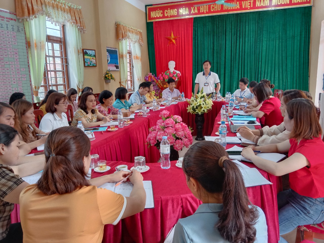 TRƯỜNG MẦM NON HỮU LỄ ĐÓN ĐOÀN KIỂM TRA KĨ THUẬT CÔNG TÁC KIỂM ĐỊNH CHẤT LƯỢNG GIÁO DỤC HUYỆN VĂN QUAN