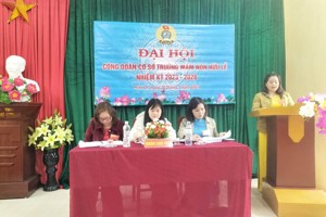 ĐẠI HỘI CÔNG ĐOÀN TRƯỜNG MẦM NON HỮU LỄ